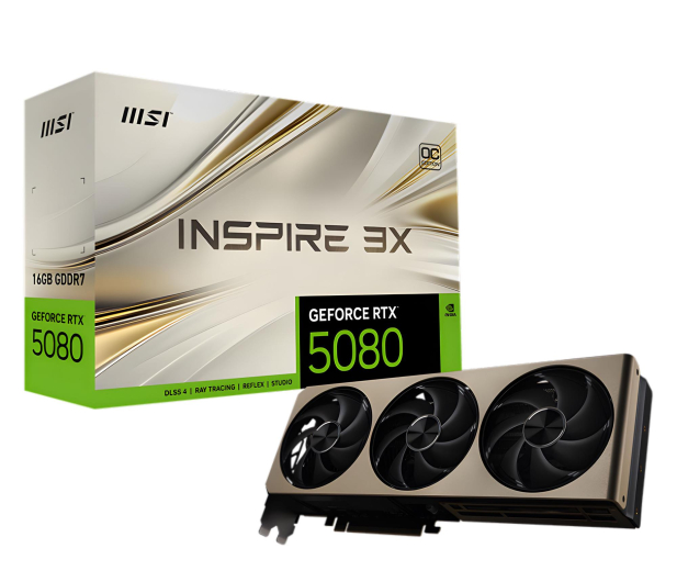 MSI GeForce RTX 5080 Inspire 3X OC 16GB GDDR7 DLSS5 - 1320550 - zdjęcie